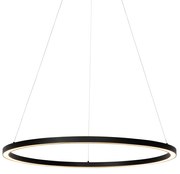 Hanglamp zwart 80 cm incl. LED 3-staps dimbaar - Girello Design rond Binnenverlichting Lamp