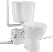 VEVOR Toiletsysteem Crusher Toiletsysteem met krachtige 500W Crusherpomp, toilet met achteruitgang en drijfvermogenspoeling voor kelder, waterafvoer met dubbele spoeling
