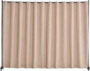 VEVOR Room Divider Scheidingsscherm Enkel Paneel, Draagbaar Privacy Scherm voor Kantoor Slaapkamer Eetkamer Studeerkamer Balkon, Oprolbare Room Divider (308,5 x 45 x 245,5 cm), Bruin