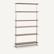 Boekenrek notenhout gefineerd L100 cm, Livel
