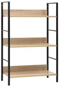 vidaXL Boekenkast met 3 schappen 60x27,6x90,5 cm spaanplaat eikenkleur