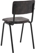 Goossens Eetkamerstoel Chaplin grijs velvet stof leuning, urban industrieel