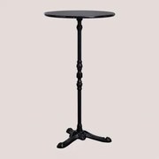 Roma Marmeren Hoge Bartafel Zwart Marmer & Rond & Zwart - Sklum