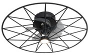 Plafondventilator zwart 62cm incl. LED dimbaar met afstandsbediening - Yaran