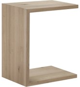 Goossens Bijzettafel Quinze, hout eiken onbewerkt, modern design, 50 x 60 x 35 cm