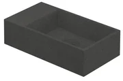 INK Contra Fontein - 40x22x10cm - wasbak rechts - 0 kraangaten - polystone Quartz grijs 3403061