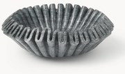 Handgemaakte decoratieve schaal Santorini van marmer, Ø 31 cm in grijs