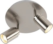 Moderne badkamer spot staal 2-lichts IP44 - Ducha