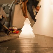 Kerst vloerlamp wit 40cm incl. LED solar en oplaadbaar RGBW - Pinus