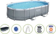 Bestway Power Steel opbouwzwembad - ovaal - L549 x B274 x H122 cm
