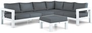 Hoek loungeset 6 personen Aluminium Wit  Lifestyle Garden Furniture Luca