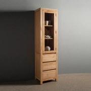 Tower Living Smalle Kast Teak Hout Corona - 50x40x190cm.