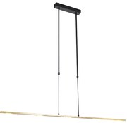 Eettafel / Eetkamer Hanglamp zwart met goud incl. LED dimbaar - Bold Modern Binnenverlichting Lamp