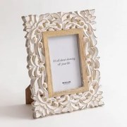Lixeni Mangohouten Fotolijst Vintage Wit Hout - Sklum