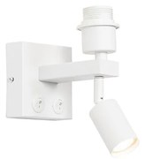 Moderne wandlamp wit met leeslamp - Brescia