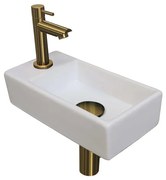 INK Versus Fonteinpack - Porselein - links fonteinkraan - designsifon - afvoerplug - incl bevestiging 1805306