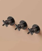 Hotbath Chap inbouw douchethermostaat met 2 stopkranen geborsteld messing PVD