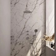 Brauer Chrome Edition Regendoucheset inbouw - hoofddouche 30cm - gebogen wandarm - met inbouwdeel - Gladde knoppen - handdouche Rond 3 standen - chroom 5-CE-077