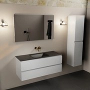 Mondiaz Aivy badmeubel 120cm talc met wastafel solid surface urban midden zonder kraangat en spiegel