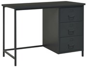 vidaXL Bureau industrieel met lades 105x52x75 cm staal antracietkleur