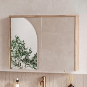 Fontana Basic spiegelkast 80cm met 2 deuren warm eiken