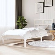 vidaXL Bedframe massief hout wit 90x190 cm 3FT Single