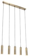 Moderne hanglamp brons 5-lichts - Jeana