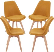 Set 4 Synk Stoffen Stoelen