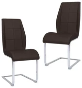 vidaXL Eetkamerstoelen 2 st kunstleer bruin
