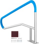 VEVOR zwembadleuning, 1379 x 925 x 100 mm roestvrijstalen zwembadinstapleuning met voetplaat voor binnen- en buitenzwembaden, veiligheidsleuning voor zwembaden, roestvrije handgreep met handgreepafdekking en spa-accessoires