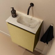 Mondiaz Ture DLux toiletmeubel 40cm oro met wastafel ostra rechts zonder kraangat