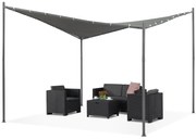 Antraciet terraspergola Mallorca 3,5 x 3,5m Garden Point