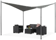 Antraciet terraspergola Mallorca 3,5 x 3,5m Garden Point