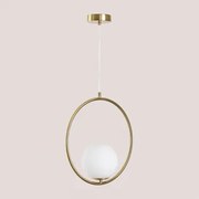 Metalen Plafondlamp Blaise Goud - Sklum