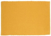 Placemat geribbeld, GOTS bio-katoen, okergeel, 35 x 50 cm