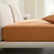 Hoeslaken in gewassen perkal, omslag 30 cm, Sabbal