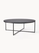 Ronde XL-salontafel Antigua met glazen tafelblad in marmerlook