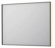 INK SP32 spiegel - 100x4x80cm rechthoek in stalen kader incl indir LED - verwarming - color changing - dimbaar en schakelaar - geborsteld metal black 8410065