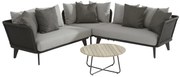 4 Seasons Outdoor Belize hoekbank loungeset met Axel salontafel Ø 73 cm SALE  Loungeset    antraciet weerbestendig