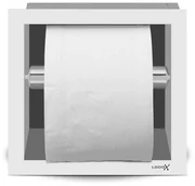 Looox Closed closetrolhouder - inbouw - 1 rol - wit mat cl4-w