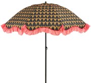 Edelman Mitchell parasol hart zwart - Ø220 x 238 cm