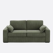 Slaapbank van fluweel, 2, 3 of 4 zits, Comfort Bultex®, Cecilia