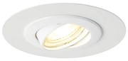 Ronde inbouwspot wit kantelbaar met opvulring - Edu