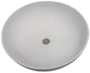 NJOY solid surface waskom 39cm mat wit inclusief clickwaste