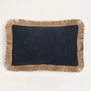 Rechthoekig Kussen 30x50 Cm In Katoen Paraiba Zwart - Sklum