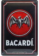 Metalen bord Bacardi - Black Logo