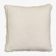 Vierkant Kussen Van Katoengaas (45x45 Cm) Jobert Beige – Crème - Sklum