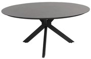 4 Seasons Outdoor Locarno tafel Slate antraciet met HPL blad Ø 160 cm SALE  Tuintafel    antraciet weerbestendig