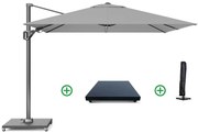 Zweefparasol  2.7x2.7m T2 (incl. voet + hoes) light grey Grijs-antraciet Platinum Voyager