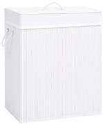 vidaXL Wasmand 100 L bamboe wit